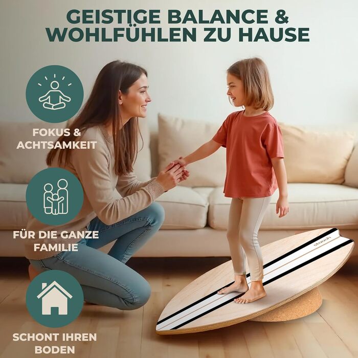 STAASH® PRO Балансборд з берези – Преміум 5-в-1 набір для балансу, фітнесу та реабілітації. Ролик + півсфера + килимок. Витримує до 150 кг (матовий чорний)