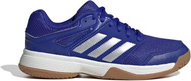 Дитячі кросівки adidas Speedcourt Indoor - унісекс, розмір 38 2/3 EU, кольори: Lucid Blue, Silver Metallic, Gum