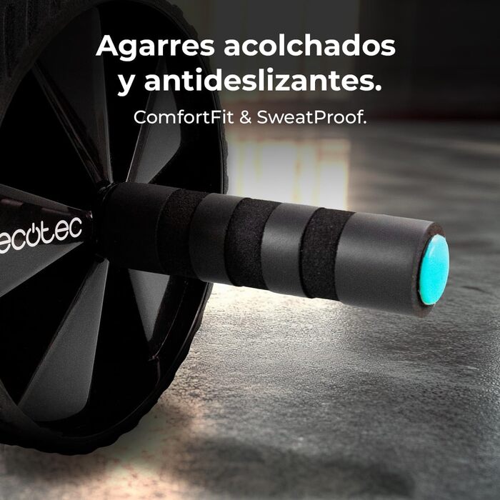 Колесо для пресу Cecotec Bauchroller AB Wheel з килимком EVA та антиковзними ручками до 200 кг