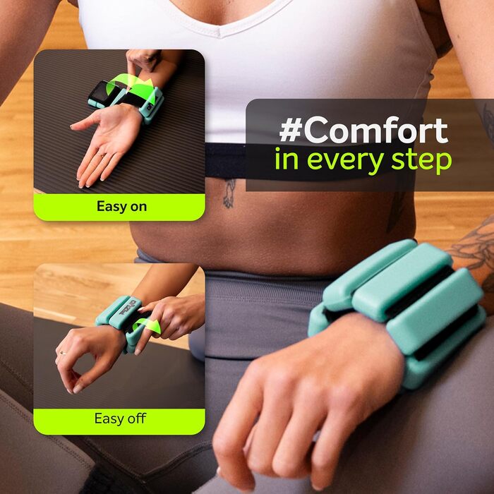 Набір регульованих важелів для зап'ястя Fizyo (2 шт.) – 225г, для йоги, танців, пілатесу, кардіо