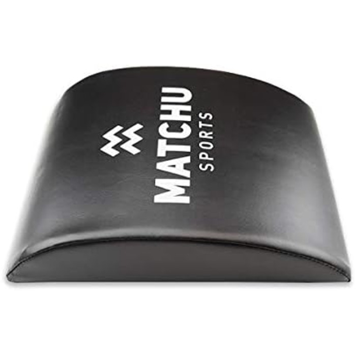 Мат для преса MATCHU, підтримка попереку, антиковзкий, 36x30x7 см, 500 г, піна/штучна шкіра, чорний/білий