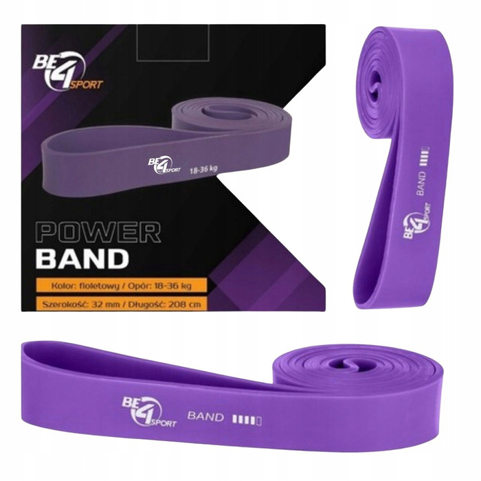 Набір з 4 фітнес-резинок Power Band + кріплення для підтягувань, опір 2-36 кг