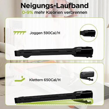 Walking Pad Superun –Бігова доріжка для дому з нахилом, 3.0 PS, з додатком та пультом – до 136 кг, чорний