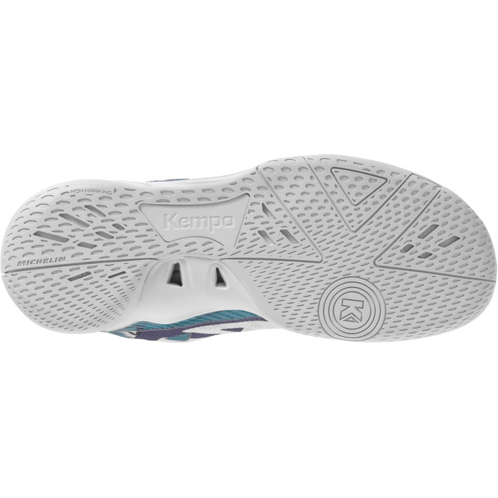 Жіночі гандбольні кросівки Kempa Wing 2.0, розмір 38 EU, білий, блакитний, пурпуровий