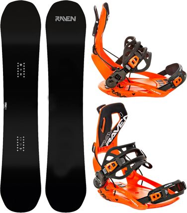 Сноуборд RAVEN Pure Black + кріплення Lemon: комплект для катання (157 см, FT360 Orange)