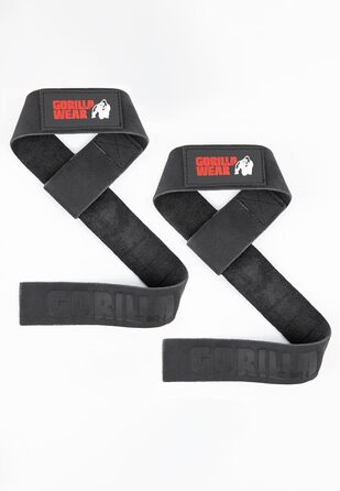 Шкіряні лямки для тяги Gorilla Wear, чорні, бодібілдинг і фітнес, чоловічі аксесуари