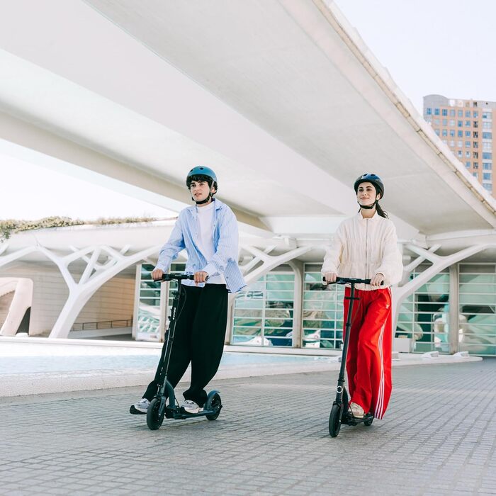 Самокат трюковий Movino Roller City – складаний, для підлітків та дорослих, великі пневматичні колеса, антиковзке покриття деки, регульований кермо – Air Anthrazit