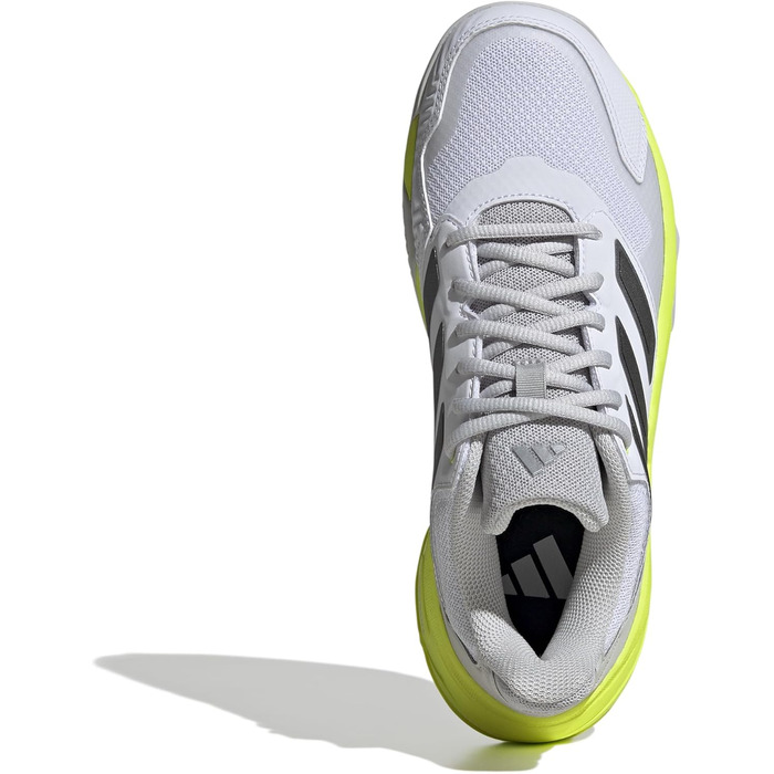 Жіночі тенісні кросівки adidas CourtJam Control 3 для глини, 42 EU, білий/металік/лимонний