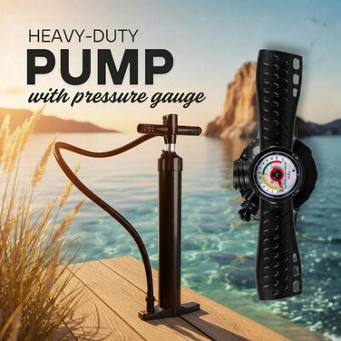 SUP дошка Matchu Komplettset – Дошка для Stand Up Paddling (SAP) – Чорна, 320x81x15 см, до 150 кг, антиковзке покриття, дерев'яний дек/мандала