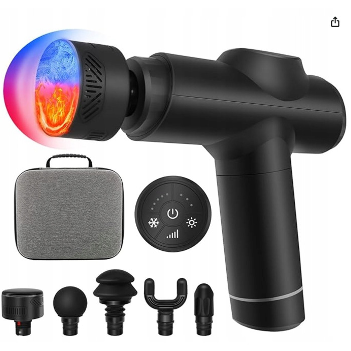 Професійний масажний пістолет із функціями підігріву та охолодження