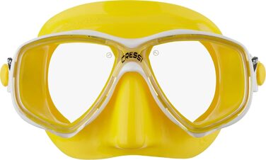 Маска для снорклінгу та дайвінгу Cressi Marea + трубка Cressi Mexico – універсальний розмір, жовто-білий колір