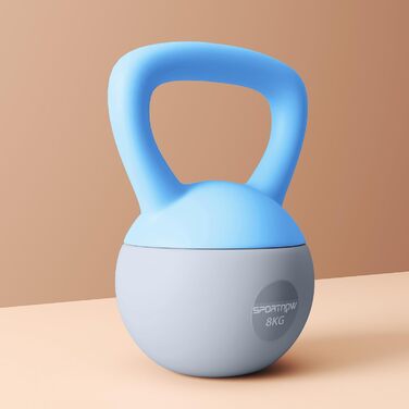 Гантель SPORTNOW Soft Kettlebell 8 кг з нековзким ручним захопленням для дому, фітнесу та силових тренувань