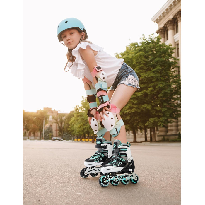 Інлайнери дитячі 2PM SPORTS Cytia Rosa з регульованим розміром та світлодіодними колесами, рожеві. Для дівчаток та хлопчиків, розмір EU 32-35.