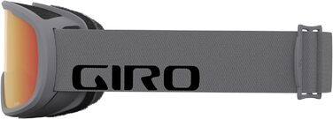 Лижна маска Giro Roam для чоловіків, жінок і підлітків, 2 змінні лінзи, антифог, OTG, сірий логотип, бурштиново-червона/жовта
