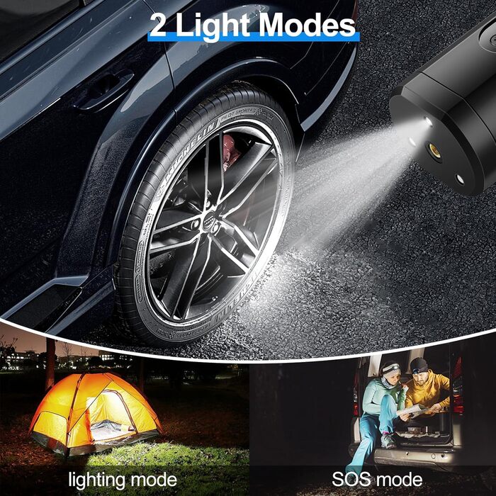 Електричний насос для велосипеда NWOUIIAY 6000 mAh з цифровим дисплеєм, 150 PSI, USB зарядка, для велосипедів, авто, мото, м'ячів. Чорний