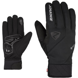 Чоловічі зимові велорукавички Ziener Donni, Primaloft, Gore-Tex Infinium, чорні, розмір 8