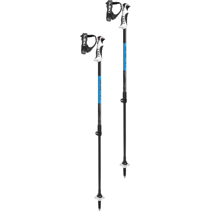 Дитячі лижні палиці LEKI Drifter Vario S, 90-120 см, чорні-блакитні-антрацит