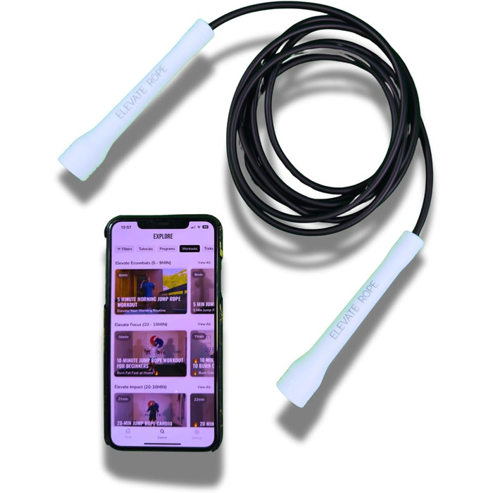 Стрибкове канат Elevate Speed Rope MAX - професійний, 5 мм, 3 м, з міцного PVC та нейлону, чорний