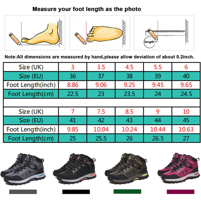 Черевики для туризму та хайкінгу, водонепроникні, чорні (44.5 EU)