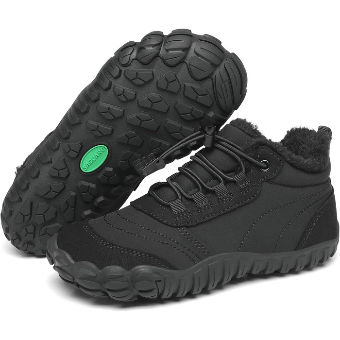 Дитячі зимові шкарпетки-черевики Saguaro, теплі, з підкладкою, для прогулянок, розмір 26-36 (32 EU), чорний