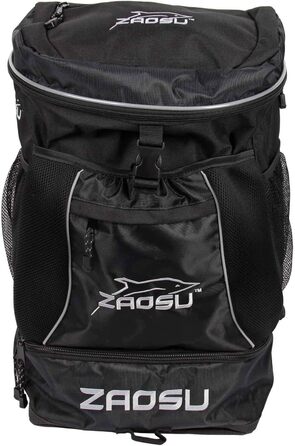 Триатлонний та плавальний рюкзак ZAOSU Transition Bag 45 л з відділенням для вологого одягу, чорний