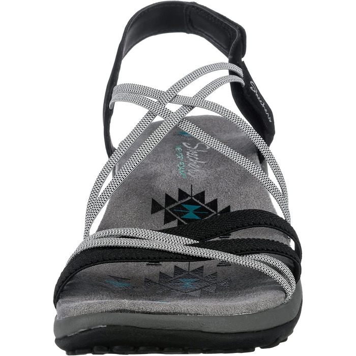 Чоловічі сандалії Skechers Reggae Slim-Takes Two, чорно-темно-сірі, 40 EU