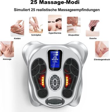 Стимулятор кровообігу для ніг і стоп Durchblutungsstimulator Plus, 99 рівнів, 25 режимів, проти болю, втоми, набряків