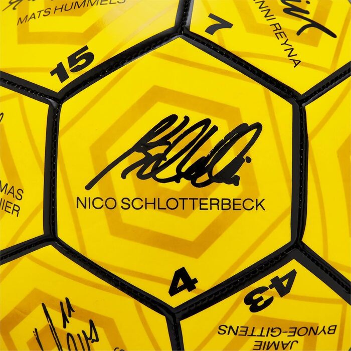 Футбольний м'яч Borussia Dortmund 2023/24 з автографами, жовтий, розмір 5, унісекс, для юніорів