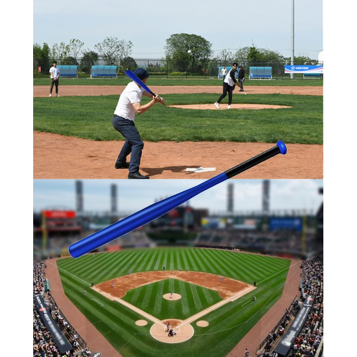 Бейсбольна біта сталева 25 дюймів (Stahl) з чохлом, синя