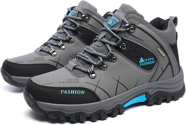 Чоловічі трекінгові черевики для хайкінгу та бігу, чорно-сі, розмір 44 EU, водонепроникні