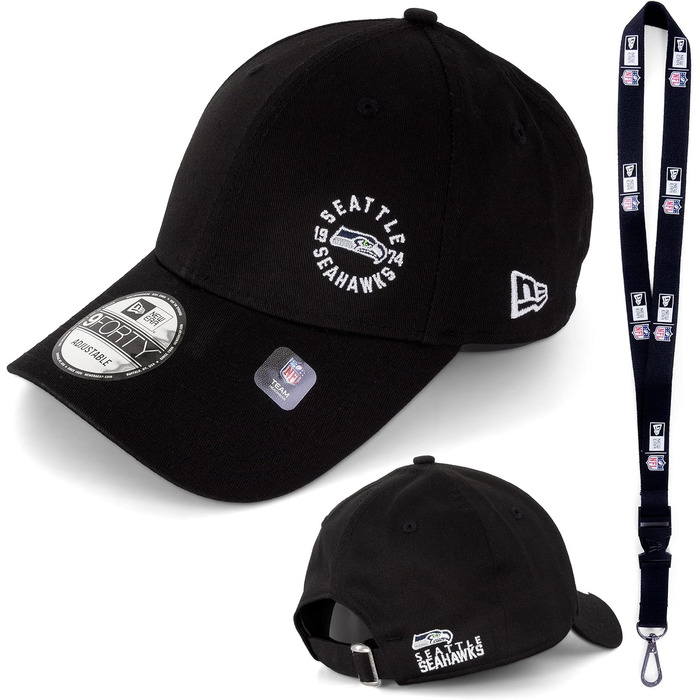 Кепка New Era Baseball Cap NFL MLB NBA - Basecap Flawless - З логотипом команд - Аксесуар - Лімітована серія (один розмір, Seattle Seahawks)