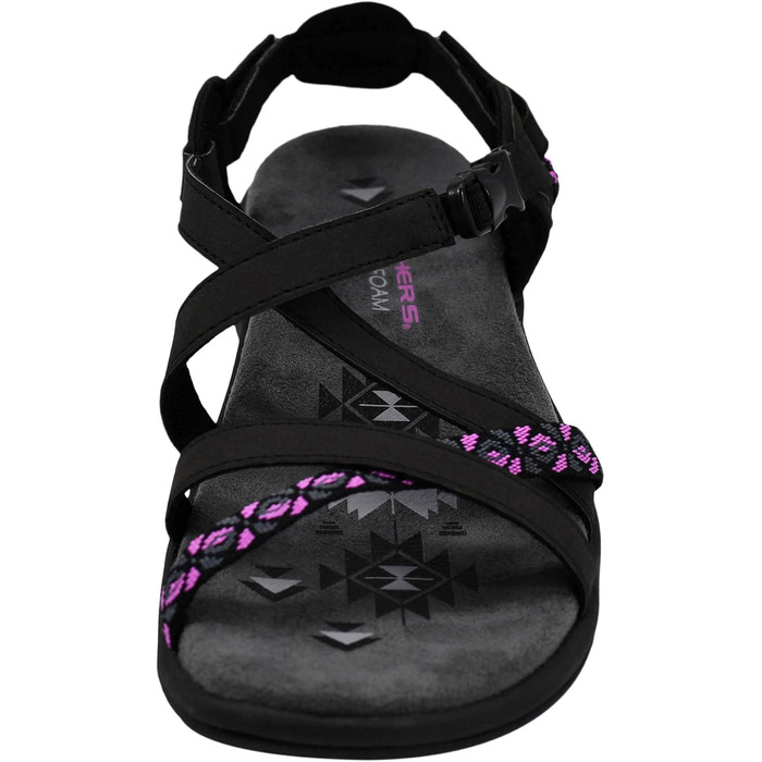 Жіночі сандалії Skechers Reggae Slim-Vacay, 41 EU, чорно-рожеві