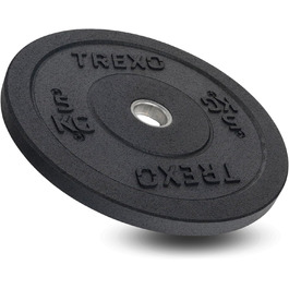 TREXO Олімпійський бампер-диск 0,5 кг для штанги, гума, 50 мм, для кросфіту та тренувань