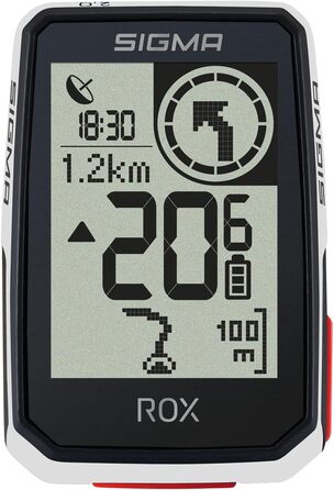 Велокомп'ютер SIGMA Sport ROX 2.0 Білий, бездротовий, GPS-навігація, з кріпленням, для велосипеда, для активного відпочинку