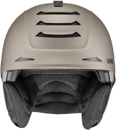 Гірськолижний шолом uvex Legend 2.0 для жінок і чоловіків, регульований розмір, покращена вентиляція, soft gold matt, 52-55 см