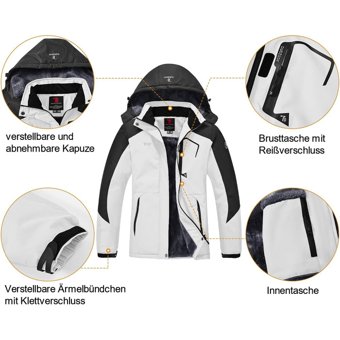 Жіноча зимова куртка YSENTO: водонепроникна, софтшелл з капюшоном, тепла флісова куртка, функціональна куртка для активного відпочинку