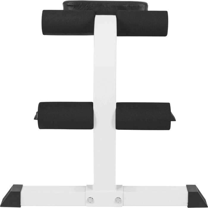 GORILLA SPORTS Скам'я для преса та спини, біла, 120x67x63-49 см, з м'якою фіксацією ніг, навантаження до 150 кг – універсальна фітнес-лавка для преса, спини, домашнього тренування