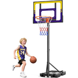 Баскетбольний кошик Outdoor для дітей, 107-213 см, з регулюванням висоти та захисною PC-стінкою