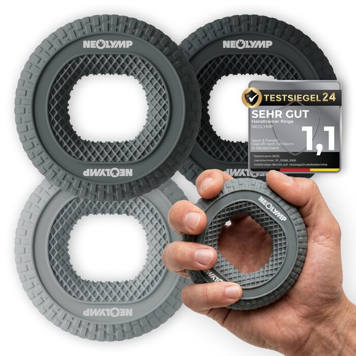 NEOLYMP Griffkraft Trainer Set – Набір для розвитку сили кистей та передпліч (14-27 кг) – Силіконовий тренажер для підтягувань, скелелазіння, фітнесу, реабілітації
