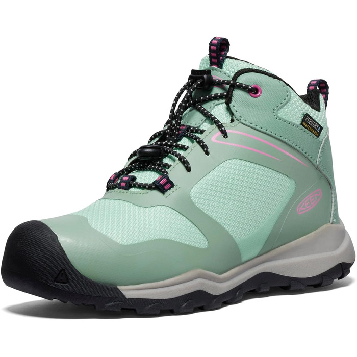 KEEN Wanduro Mid - водонепроникні трекінгові кросівки для дітей (Granite Green Ibis Rose, 30 EU)