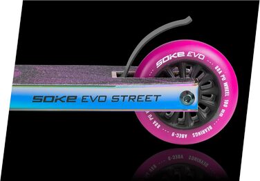 SOKE EVO Street Stunt Scooter: алюмінієвий фристайл скутер для трюків та їзди містом, колеса 100 мм, підшипники ABEC-9, для підлітків та дорослих (морська синя)