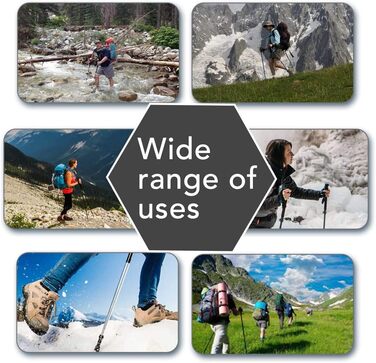 Трекінгові палиці ANGNYA з антивібраційною системою, телескопічні, легкі, для піших прогулянок, кемпінгу, гір