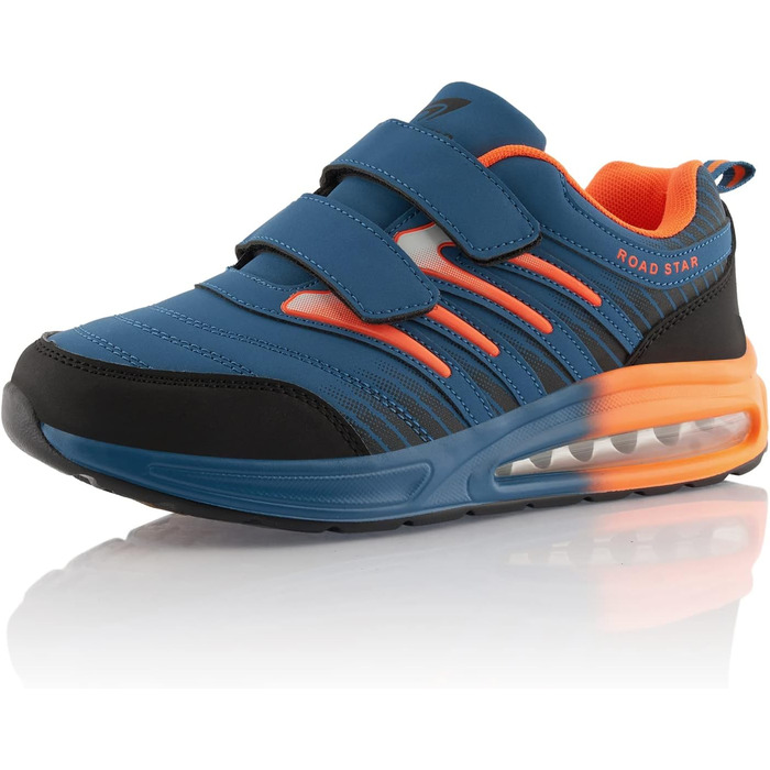 Кросівки для бігу жіночі та чоловічі з амортизацією, спортивні, легкі, темно-синій, помаранчевий (43 EU)