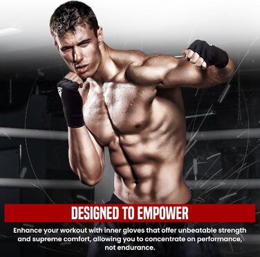 Боксерські рукавички RDX, бокс, муай-тай, ММА, тренування. Еластичні боксерські бандажі, захисні рукавички для ударів (червоно-білі, S)