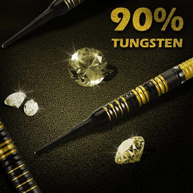 Дарти WIN.MAX Tungsten 90% - 3 шт, 18 г, професійні (золоті)