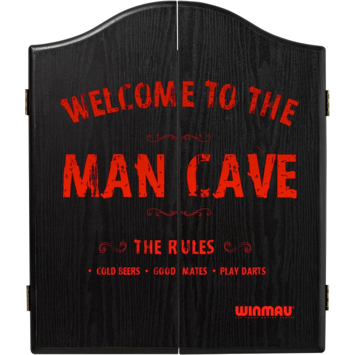 Дерев'яна шафа для дартсу WINMAU Man Cave з принтом