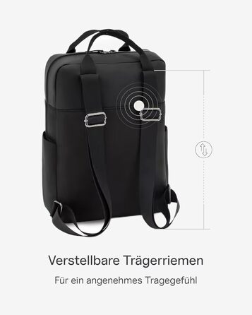 Рюкзак Kapten & Son Bergen 11 л, чорний, мінімалістичний, скандинавський стиль, водовідштовхувальний, веганський, з переробленого PET, для навчання, роботи та подорожей
