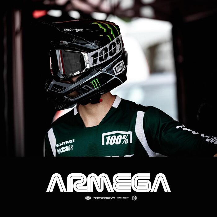 Захисні спортивні окуляри 100% ARMEGA Solaris з ультра HD лінзою та захистом для носа, преміум-якість