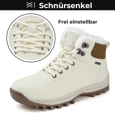 Зимові черевики Mishansha для чоловіків та жінок. Теплі, з підкладкою, зимові чоботи для активного відпочинку. Розміри 36-48 EU (42 EU, Бежевий)