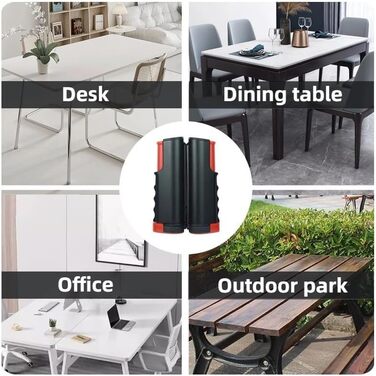 Набір для настільного тенісу з регульованою ручкою та сіткою, ідеальний для гри в приміщенні та на вулиці, а також для тренувань. Комплект 2